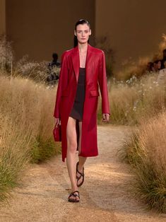 Women’s Spring-Summer 2024 runway show | Hermès USA Hermes 2024, Hermes Dress, Winter Typ, Donatella Versace, Trend Forecasting, Primavera Estate, Paris Fashion, Lady In Red