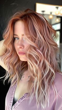 21 Gorgeous Hair Color Ideas Every Redhead Should Try This Year Platinum Blonde And Red Hair, Platinum And Red Hair, Blonde Hair With Copper Lowlights, Hairstyles Elegant, Grey Blonde Hair, Red Blonde Hair, Autumn Hair, Bold Hair Color, Color For Brunettes