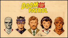 an image of some cartoon characters from the movie doom patrol, with masks on their faces