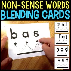 non - sense words blending cards for beginning and ending sounds