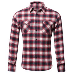 Description:Condition: 100% Brand New and High QualityMaterial: 100% Cotton, Flannel CottonSize: S, M, L, XL, XXL (Follow the size chart to select please)Color: As The PictureTops Length: Hips LengthSleeve Length: Long SleeveSeason: All-SeasonPattern: Plaid How to dress like Rip Tough Men Style?Rip(Cole Hauser) is the epitome of a tough and rugged, modern-day cowboy. No matter the question, Rip is always the answer.He is an "everyman" hero, working hard, staying focused on being helpful, smart a Red Shirt With Casual Collar For Fall, Plaid Cotton Flannel Shirt With Casual Collar, Red Top With Pockets And Casual Collar, Red Long Sleeve Winter Shirt, Red Winter Flannel Shirt With Pockets, Casual Red Shirt With Pockets, Red Flannel Long Sleeve Top, Red Long Sleeve Shirt With Pockets, Red Relaxed Fit Shirt For Winter