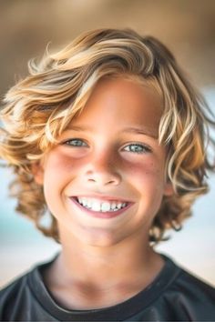 33 Charming Boys Haircuts For School That Make The Grade - The Hairstyle Edit Boys Longer Haircuts, Boys Long Haircut, Boys Surfer Haircut, Toddler Boy Haircuts Longer, Kids Short Haircuts, Boy Haircuts Long, Surfer Hair, Hairstyle For Men, Wavy Haircuts