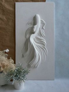 Sculpture Plaster, Sculpture Art Projects, Sculpture Wall Art, Plaster Sculpture, Cardboard Sculpture, Diy Abstract Canvas Art, Sculpture Wall, Plaster Wall Art