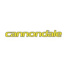 the words cannondale are yellow and black