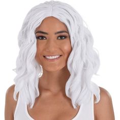 White Body Wave Wig Helium Tank, Vibrant Style, Wave Wig, Body Wave Wig, Party Shop, Wig Cap, Winter Colors, Body Wave, Styling Tools