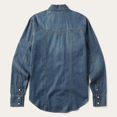 Our stylish, comfortable denim shirts are classics for a reason. This all-cotton shirt has a medium blue wash and a flattering, fitted boyfriend cut. Authentic details include a one-point back yoke, one-point chest pockets, one-point pocket flaps with snap closure, chest darts, three-snap cuffs and design seams down the back. And like most things denim, it will only get better with age. One-Point Back Yoke One-Point Chest Pockets Snap Closure Single Point Flaps Chest Darts Design Seams Down Back Classic Light Wash Denim Top For Everyday, Light Wash Classic Denim Top For Work, Classic Washed Denim Top, Classic Washed Denim Top For Everyday, Classic Fitted Washed Blue Denim Top, Classic Light Wash Denim Top For Fall, Classic Medium Wash Tops For Everyday, Classic Unstructured Denim Blue Tops, Unstructured Denim Shirt In Medium Wash