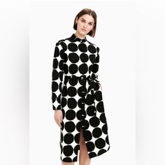 This Marimekko Dress In Kivet Pattern Is Brand New With Tags. Retailed For $350. Can Be Worn With Or Without The Included Sash Belt. I Have Other Marimekko Pieces Listedcheck Them Out! Formal Polka Dot Long Sleeve Dress, Polka Dot Long Sleeve Formal Dress, Elegant Long Sleeve Polka Dot Midi Dress, Knee-length Polka Dot Workwear Dress, Polka Dot Midi Length Dresses For Work, Polka Dot Midi Dress For Work, Polka Dot Midi Length Workwear Dresses, Knee-length Polka Dot Dress For Work, Polka Dot Long Sleeve Midi Dress For Work