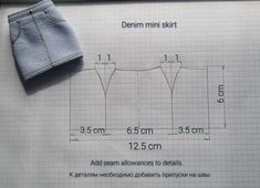 the sewing pattern is shown with measurements