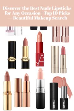 Find the perfect nude lipstick for your skin tone with this guide, covering everything from undertones to Perfect Nude Lipstick, Nude Lipstick Shades, Beauty Finds