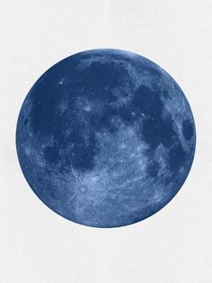 a blue moon is shown in the sky