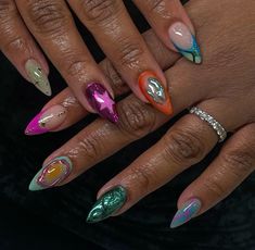 Jamaica Nails, Lux Nails, Acrylic Nails Almond Shape, Nye Nails, Nail Design Glitter, Nail Lab, Nail Board, Diy Acrylic Nails, Minimalist Nail Art