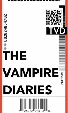 the vampire's diary book cover with qr code and barcodes on it