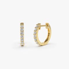 14K Gold Diamond Hoop Earrings Gold Hoop Earrings With Diamonds, Diamond Hoop Earrings Medium, Gold Hoop Diamond Earrings, 2023 Moodboard, Diamond Jewlery, Solitaire Bracelet, Gold Diamond Hoop Earrings, Small Gold Hoop Earrings, Gold Gemstone Ring