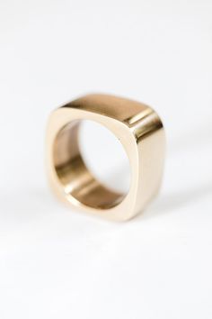 Wear this brass square rings alone, in multiples, or stacked with others. Handcrafted by artisans in Kenya earning a living wage. Square Karma Ring, Luxury Minimalist Brass Rings, Luxury Minimalist Rectangular Rings, J Ring, Lotion And Perfume, Mc Bling, Family Ring, Ring Case, Minimal Ring