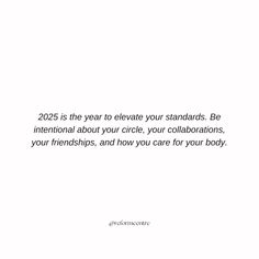 a white background with the words 205 is the year to elevate your standards