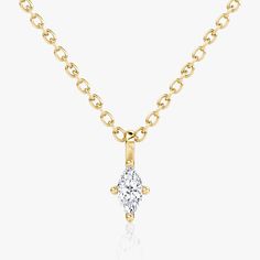 Petite Solitaire Pendant in Yellow Gold | Marquise Cut VRAI Created Diamond Solitaire Bracelet, Jewellery Showroom, Solitaire Studs, Anniversary Jewelry, Solitaire Necklaces, Solitaire Pendant, Fine Jewelry Collection, Accessories Jewelry Necklace, Large Earrings