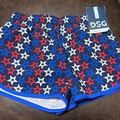 Dsg Stride Running Shorts Retro Stars Print Red/White/Blue New With Tags Size Xs (6-7) Mid Rise Built In Brief Stock: Ltpink1130 (3) Red Bottoms For Cheerleading In Summer, Multicolor Summer Bottoms For Cheerleading, Red Shorts For Summer Cheerleading, Summer Cheerleading Bottoms, Casual Stretch Bottoms With Star Print, Red Cheerleading Shorts For Summer, Trendy Blue Shorts With Star Print, Trendy Blue Star Print Shorts, Red Go-dry Athleisure Shorts