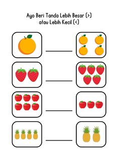 a worksheet with fruits and vegetables for kids