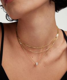 Necklaces for Women | Mejuri Mejuri Necklace, Silver Diamond Necklace, Diamond Jewelry Necklace, Vs Diamond, 14k Gold Necklace, Gold Necklace Layered, Layered Jewelry, Single Earring, Stylish Jewelry