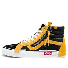 Vans Sk8-hi Reissue Cap Sneakers/Shoes Vans Sk8 Hi Reissue, Sk8 Hi Vans, Yellow Sneakers, Sneakers Vans, Vans Sk8 Hi, Men's Vans, Vans Shop, Vans High Top Sneaker, Sk8 Hi