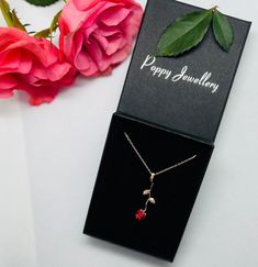 Delicate Red Rose Necklace, Beauty And The Beast Necklace, Flower Necklace, 925 Sterling Silver, Christmas Gift 💕     This innocent Red Rose Necklace is the perfect gift for yourself and your loved ones.  This is a cute dainty rose necklace. The red rose pendant looks stunning. It can be a beautiful addition to your collection or a nice gift for your loved ones. This necklaces is 14K gold filled and high quality material. It doesn't tarnish or fade. PROCESSING & SHIPPING  🚛 📦 🚚 - Your order will be handmade in 1-3 business days. TIPS 1.Do not leave it in a humid environment for a long time 2.Avoid contact with perfume, body oils and other chemicals 3.Do not use chemical cleaners If your jewelry turns yellow or black, don't worry, because silver will oxidize with the air and turn black. Beauty And The Beast Necklace, Dainty Rose Necklace, Dainty Rose, Necklace Flower, Body Oils, Rose Rouge, Rose Pendant, Rose Necklace, Pretty Necklaces