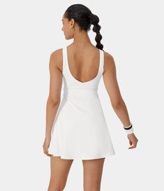 Buy Women‘s V Neck Backless Side Pocket 2-Piece Flare Tennis Dress at the lowest price in thehalara.com. Check reviews and buy V Neck Backless Side Pocket 2-Piece Flare Tennis Dress for Women today. Tennis Dress Outfit, White Tennis Dress, Workout Dress, Active Dress, Oxford Blue, Bleach Wash, Tennis Clothes, Tennis Dress, One Piece Dress