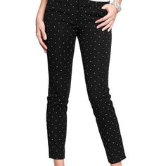 Old Navy Pixie White Polka Dots On Black Pants, 14 Black Slacks With White Polka Dots Straight Leg Belt Loops Zipper Fly With Button And Two Hooks Front And Back Pockets Business Casual All Offers Are Accepted Or Countered New To Poshmark? Use Code Nyshoelover To Get $10 Off Your First Purchase! Elegant Fitted Polka Dot Bottoms, Elegant Polka Dot Bottoms For Workwear, Elegant Polka Dot Bottoms For Work, Polka Dot Bottoms For Workwear, Polka Dot Fitted Bottoms For Workwear, Polka Dot Fitted Bottoms For Work, Fitted Polka Dot Bottoms For Work, Fitted Polka Dot Chic Pants, Polka Dot Workwear Bottoms