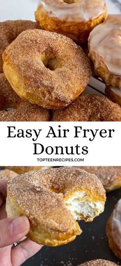 an easy air fryer doughnuts recipe that is ready in minutes