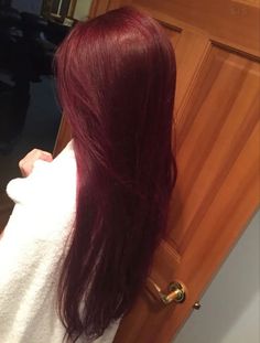 Dark Berry Red Hair, Cheery Red Hair Color, Dark Red Long Hair, Red Hair On Tan Skin, Dark Red Hair Aesthetic, Long Dark Red Hair, Deep Pink Hair, Highlight Hair Ideas, Dark Red Hair Dye