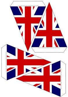 the british flag is cut out to look like an origami