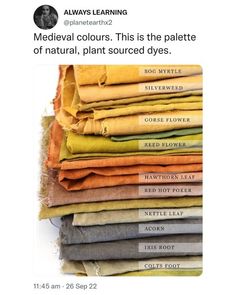 an image of folded linens in different colors and sizes on the app store's website