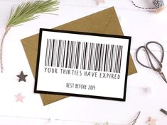 a barcode card with the words your threes have expired on it