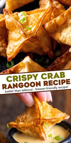 crispy crab ranggoon recipe is an easy appetizer to serve at any party