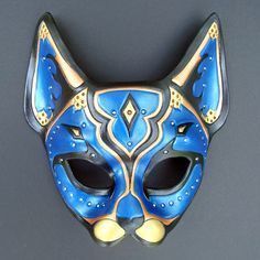 Blue Persian Cat, Fantasy Mask, Egyptian Mask, Venetian Masks, Leather Mask, Bad Cats, Carnival Masks