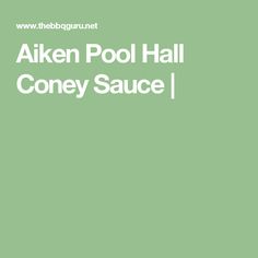 an image of the cover of alken pool hall coney sauce, with text overlay