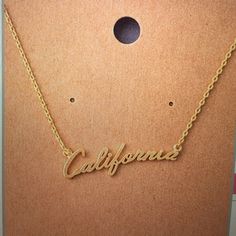 California State Pendant Necklace - Gold. Approx 16" California State, Gold Pendant Necklace, Ladies Boutique, Womens Jewelry Necklace, Chain Necklace, Gold Necklace, Jewelry Necklaces, Women Jewelry, Pendant Necklace