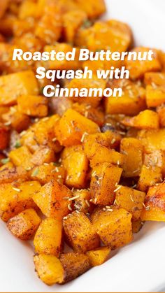 roasted butternut squash with cinnamon and rosemary