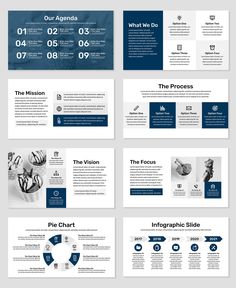 Simple Powerpoint Presentation Template - Navy/Dark Blue Clean, minimal, easy-to-use fully editable Powerpoint Template - 34 fully-editable slides - Includes Video User Guide - Easily alter presentation theme colors in just a few clicks - Includes 50+ icons - Used fonts linked (PDF included will give you links to download the fonts FREE from Google fonts) - Full HD (16:9) - Includes Master Slide Layouts - Easy drag & drop system to add your own images - PC & Mac Compatible - Photos NOT included Clean Powerpoint Design, Minimal Corporate Presentation Design, Modern Powerpoint Templates, Marketing Deck Design, Powerpoint Design Corporate, Blue Presentation Design, Powerpoint Design Business, Corporate Presentation Design, Canva Slides