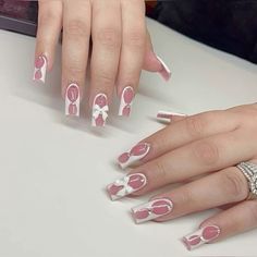 Pink Ombre Nails, Long Acrylic Nail Designs, Valentine Nails, Drip Nails, Baddie Nails, Long Acrylic Nails Coffin, Really Cute Nails, Unique Acrylic Nails, Bling Acrylic Nails