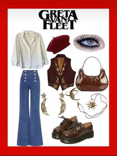 5sos Concert Outfit, Concert Outfit Rock, 70s Inspired Outfits, Rockstar Girlfriend, Greta Van Fleet, Band Outfits