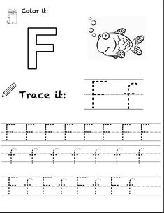 the letter f is for fish worksheet