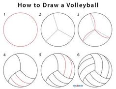 how to draw a volleyball ball step by step drawing instructions for kids and beginners