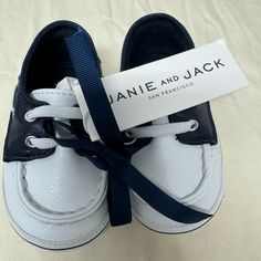 Nwt Janie And Jack Baby Boat Shoes Size 12 To 18 Months. Bundle 3 Or More Items And Get 15% Off A Nd Free Shipping!! Casual Blue Booties For Playtime, Casual Blue Booties With Soft Sole, Casual White Synthetic Booties, White Casual Synthetic Booties, White Synthetic Casual Booties, White Slip-on Booties For Playtime, Casual White Summer Booties, White Casual Summer Booties, Purple Dress Shoes