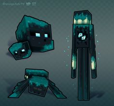 an image of some minecraft items that are in the style of creeper blocks