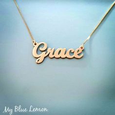 Order any name for your Solid 14K gold Grace style nameplate necklace!  🍋 A wonderful and meaningful personalized custom made gift for any occasion;  Birthday, Graduation, or any Holiday!🍋 *Both the nameplate and chain are all Solid 14k gold. Not plated, not gold filled! All Solid 14k Genuine Gold * Stamped for authenticity 14K. * 10.5 cm tall first capital letter. * This listing is for one (1) name with one (1) capital letter. Special orders? Write to me please 🍋 * The nameplate Is .8mm high Grace Necklace Name, Customized Yellow Gold Pendant Name Necklace, Customized Yellow Gold Sterling Silver Name Necklace, Customized Yellow Gold Necklace For Anniversary, Customizable 14k Gold Pendant Name Necklace, Classic Custom Nameplate Necklace, Customizable 14k Gold Name Necklace, Customized 14k Gold Name Necklace For Gift, Custom Gold Name Jewelry