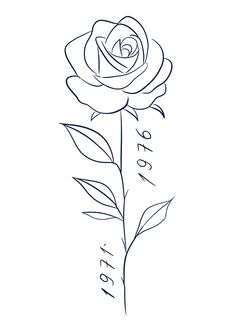 a drawing of a rose with the word love written in cursive writing on it