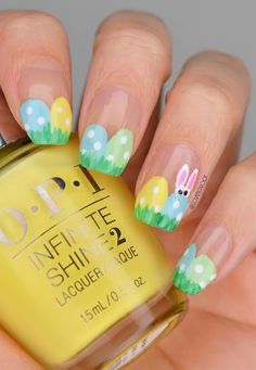 Easter Egg Nail Art Easter Nail Art Tutorial, Easter Nails Easy, Nails Minimalist, Nail Foil