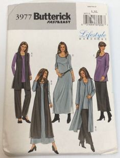 a women's dress and coat sewing pattern from butterick