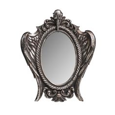 9.5 My Soul from the Shadow Mirror - Magick Magick.com Gothic Mirror, Alchemy Gothic, Crow Skull, Goth Decor, Gothic Horror, Gothic Home Decor, Decor Guide, Gothic House, Hand Mirror