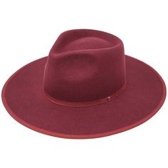 Structured wool felt rancher Rich satin lining with a minimal grosgrain band and silver bar. Adjustable inner velcro strap for sizing. Unisex. 10cm brim length Burgundy Flat Brim Felt Hat For Fall, Modern Wide Brim Felt Hat With Adjustable Fit, Modern Wide Brim Adjustable Felt Hat, Modern Wide Brim Felt Hat, Modern Adjustable Wide Brim Felt Hat, Fall Burgundy Felt Hat With Curved Brim, Adjustable Burgundy Felt Hat With Curved Brim, Adjustable Burgundy Felt Hat With Flat Brim, Adjustable Burgundy Brimmed Felt Hat